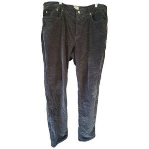 FAHERTY MENS 35 X 32 CORDUROY PANTS RUGGED GREY ORGANIC COTTON STRETCH 5 POCKET